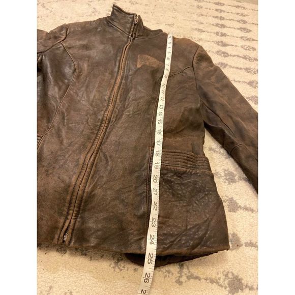 Donica Brown Insulate Geniune Leather Jacket - Picture 4 of 8
